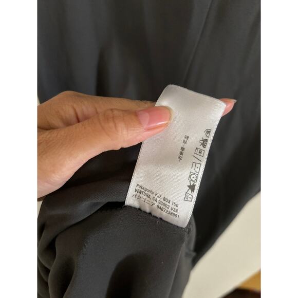 Patagonia Dress Women's Medium Bandha Midi Gray Stretchy V Neck Knot - Picture 8 of 8